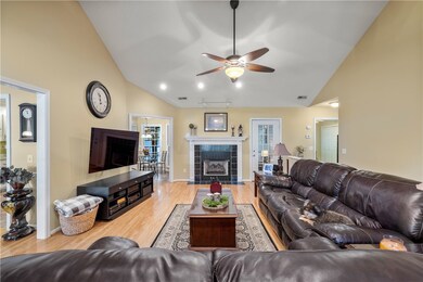 Vaulted Ceiling in Living Room