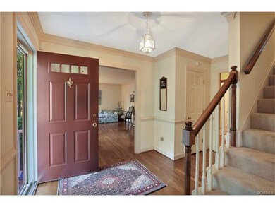 Large formal foyer with  beautiful hardwood floors