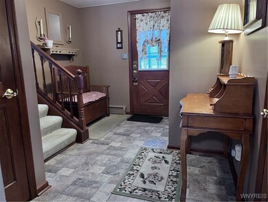 Enter this home through the large foyer.