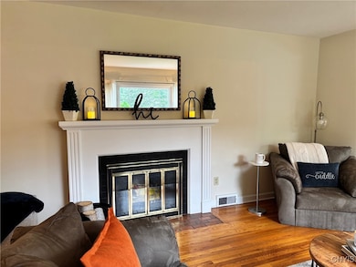 The stunning fireplace