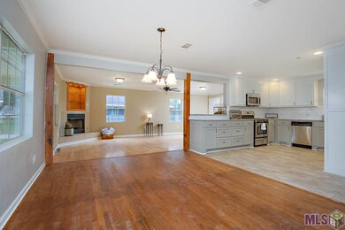 Dining room is open to kitchen and living room