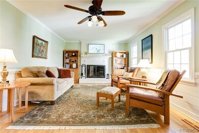 Family Room with Hardwood Floors, Crown Molding, C