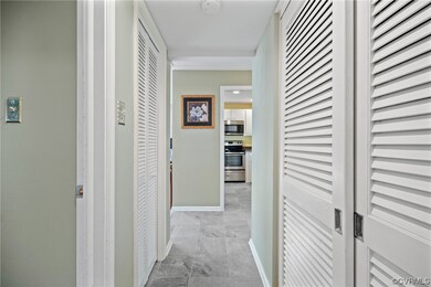 Foyer with new tile flooring