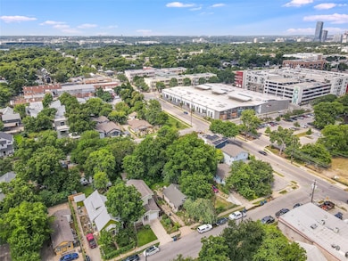 Drone / aerial view of a tree filled landscape