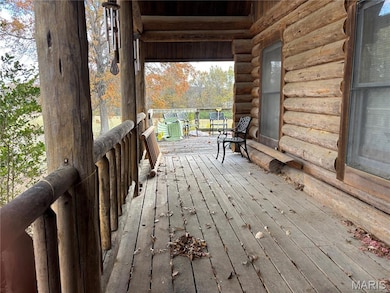 View of wooden porch to deck