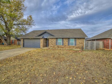 Single story home with a garage
