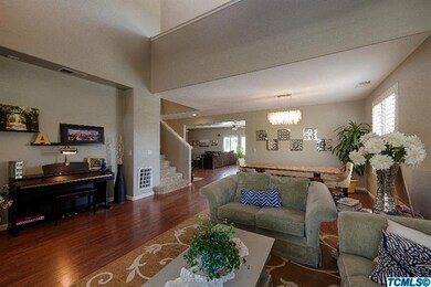 View from front door of living room, for