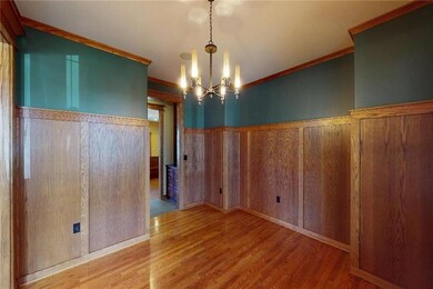 Dining room with wainscoting
