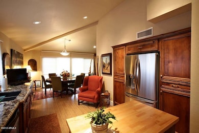 kitchen view looking ontom patio