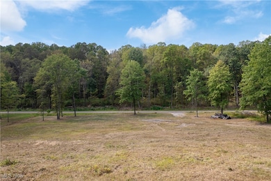 View of grassy yard featuring a view of trees