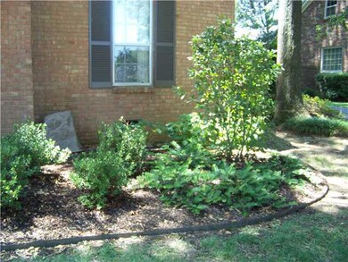 New landscaping in the front flower bed
