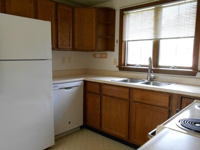 The kitchen has lots of storage and...