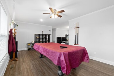 Living Room with Laminate Wood Flooring