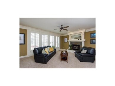Wood burning fireplace and plantation shutters in 