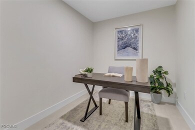 Versatile space that can serve as a home office or extra storage.