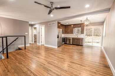 Open living room kitchen area