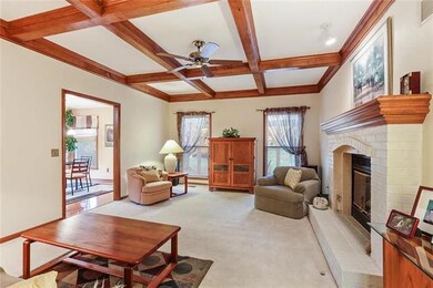 Living Room with views of large, private backyard