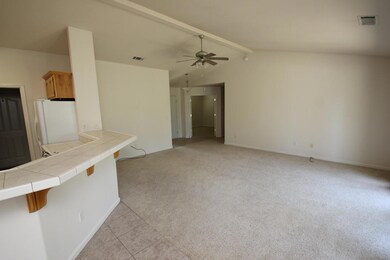 kitchen and living