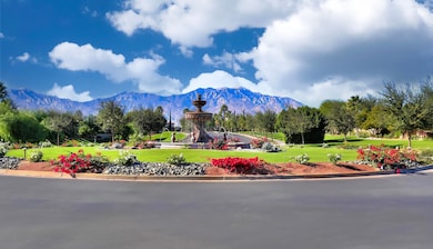 Fountain with Mountains