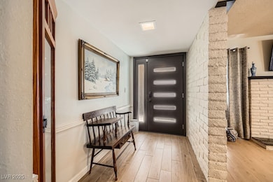 Entryway featuring light wood-style flooring