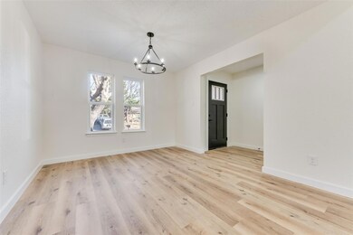 Unfurnished dining area featuring a notable chande