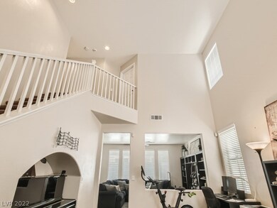 High ceilings at the entry and living room