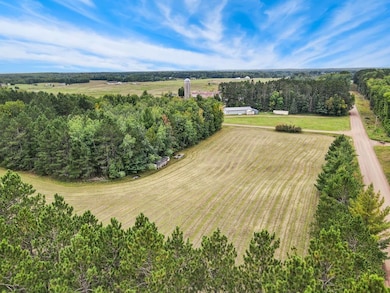Aerial view of sparsely populated area