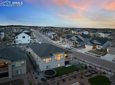 Aerial view of residential area