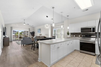 Kitchen with light hardwood / wood-style flooring,