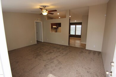Vaulted Living Room into Kitchen