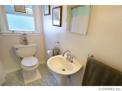 Bathroom. Full Bath on first floor, ceramic tile f