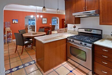 open to breakfast room and living room