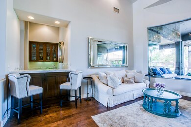 living room and wet bar
