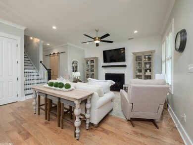 Freshly painted room | brick wall | fireplace