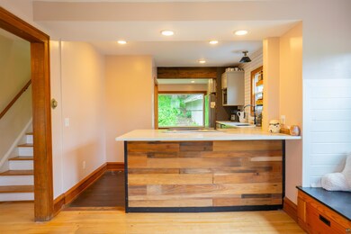 Kitchen featuring light hardwood / wood-style floo