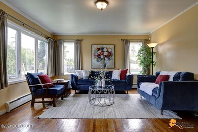 Sun-filled living room . . .