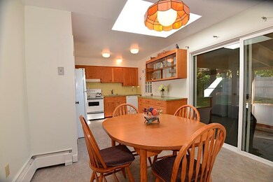 Dining area with sliders to the...