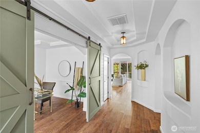 Custom added barn doors.