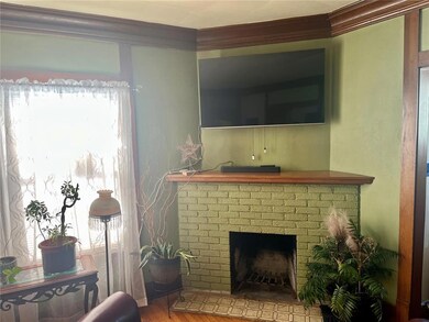 Living room with fireplace