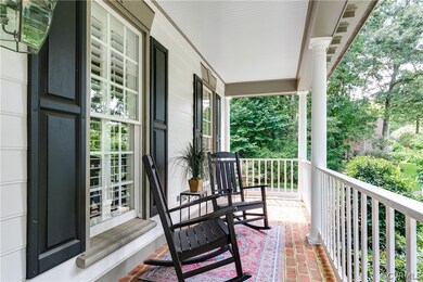 Welcoming full country front porch