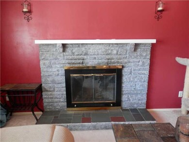 Living Room. Charming fireplace.