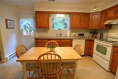 DOOR LEADS TO DECK & BACKYARD. COUNTERS ARE COMPOS