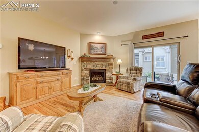 The gas log fireplace is ready when winter chills 
