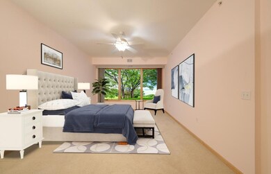 Master bedroom virtually staged. The current view 