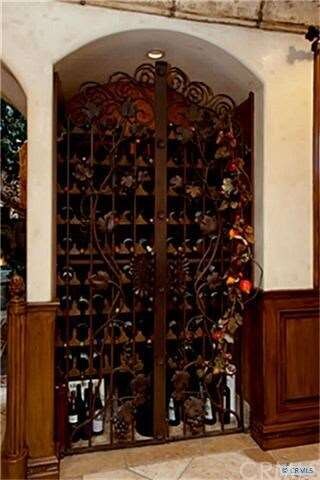 One of two wine lockers/rooms