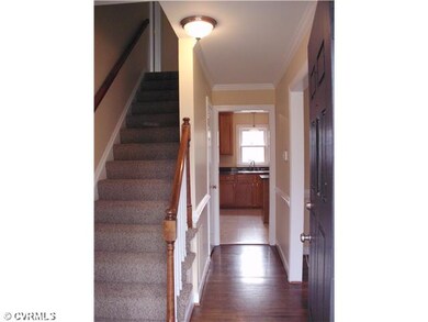 Foyer - Entry Foyer with hardwood floors , crown m