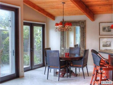Spacious dining area with a grand view of the lush