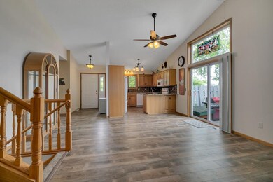 View from Living Room - Patio Doors to Side Yard