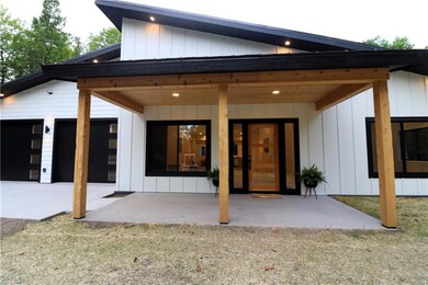 Cedar posts and ceiling on front patio
