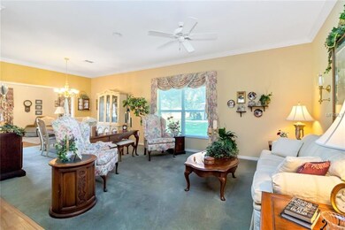 Spacious living dining room complete with crown mo